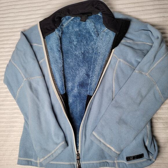 REI Polartec Full Zip Fleece Jacket Womens Large Blue Made In Canada Cozy Warm - Picture 11 of 11